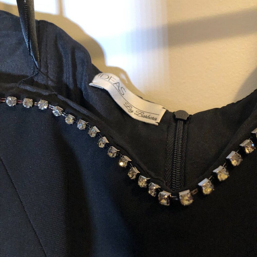 Ideas by Barbara Formal Dress  #8368 Black Size M NWT - Picture 3 of 9